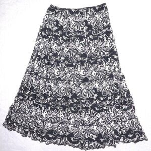 Emma James Ruffled Midi Skirt, Size 6 / 6P